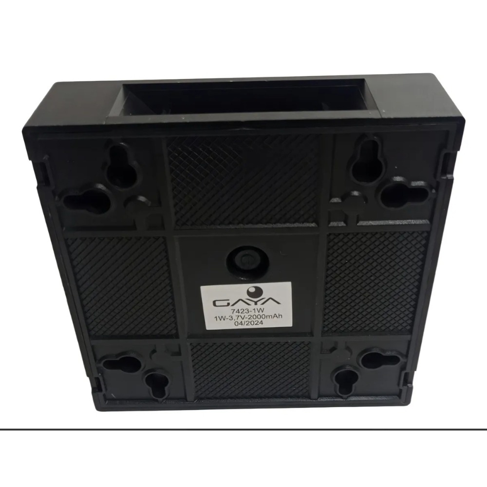 Arandela Focus Solar 1w 50 Lumens Facho Duplo Gaya Estrutura Preto 