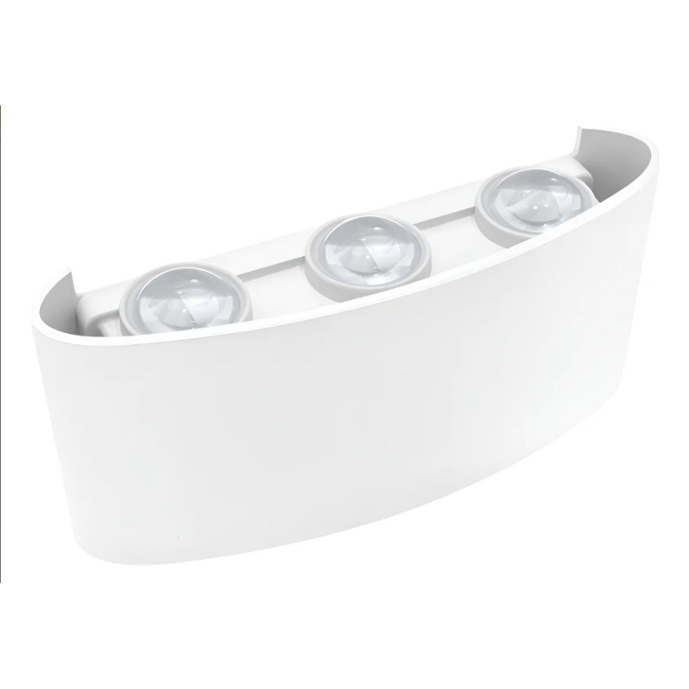 Arandela Lentille Trois Branca 6w 3000k Lumanti Ip65 Arandela Lentille Trois Branca 6w 3000k Lumanti Ip65