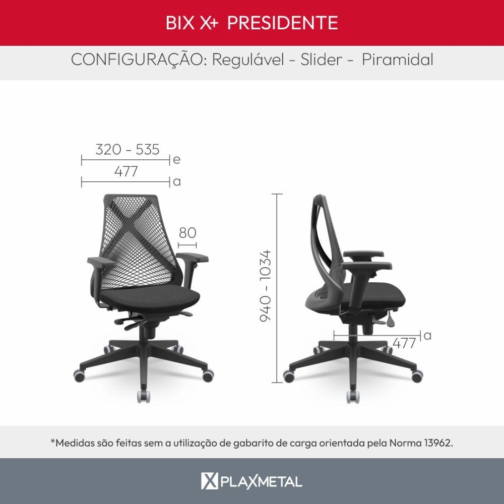 Cadeira Giratória Bix X+ 50003