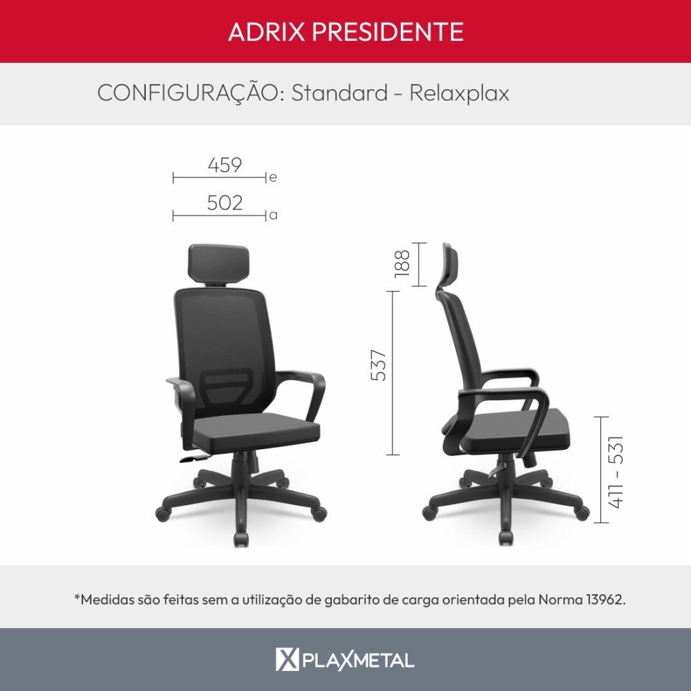 Cadeira Giratória Presidente Adrix 74000
