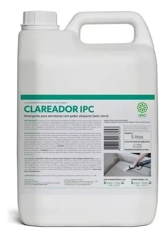 Clareador Ipc Soteco Estofado Detergente Extratora 5 Litros Clareador Ipc Soteco Estofado Detergente Extratora 5 Litros