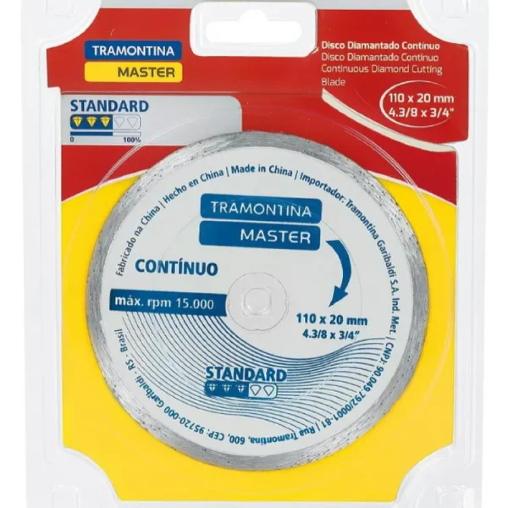 Disco Diamantado Contnuo 4.3/8 Liso Tramontina