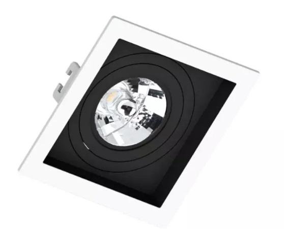 EMBUTIDO AR70 QUADRADO RECUADO DIRECIONÁVEL TERMOPLÁSTICO BRANCO COM FUNDO PRETO EMBUTIDO AR70 QUADRADO RECUADO DIRECIONÁVEL TERMOPLÁSTICO BRANCO COM FUNDO PRETO