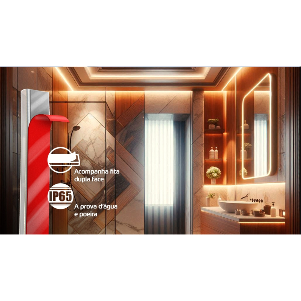 Fita LED Direct 4000k 120 Leds 220v IP65 10mm (nao Precisa Fonte) ROLO COM 5M