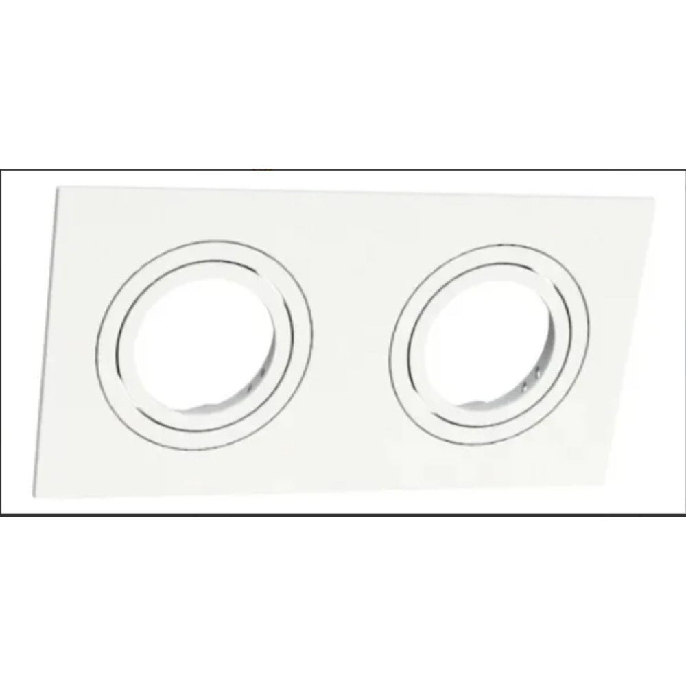 Kit 5un - Spot Embutir Face Plano Duplo Mr16 Branco Moon 220v Branco Kit 5un - Spot Embutir Face Plano Duplo Mr16 Branco Moon 220v Branco