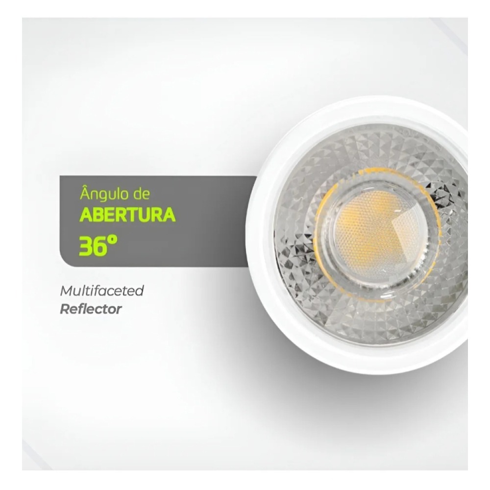 Lâmpada Led Dicróica Lumanti Mr16 4,8w 3000k Gu10 Bivolt 320lm 127/220v Lâmpada Led Dicróica Lumanti Mr16 4,8w 3000k Gu10 Bivolt 320lm 127/220v