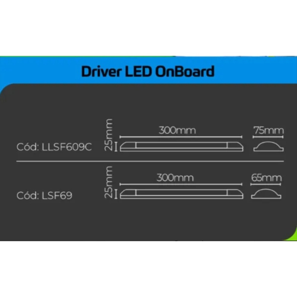 Luminária De Teto Linear Lumanti Lsf69 6500k 9w 800lumens 30cm Luminária De Teto Linear Lumanti Lsf69 6500k 9w 800lumens 30cm