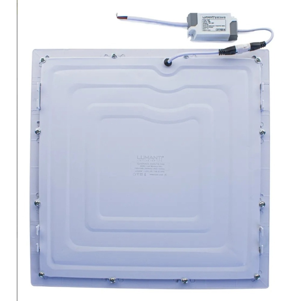 Luminária Led Flat Quadrada Embutir 24w 6500k Bivolt Lumanti 30x30cm