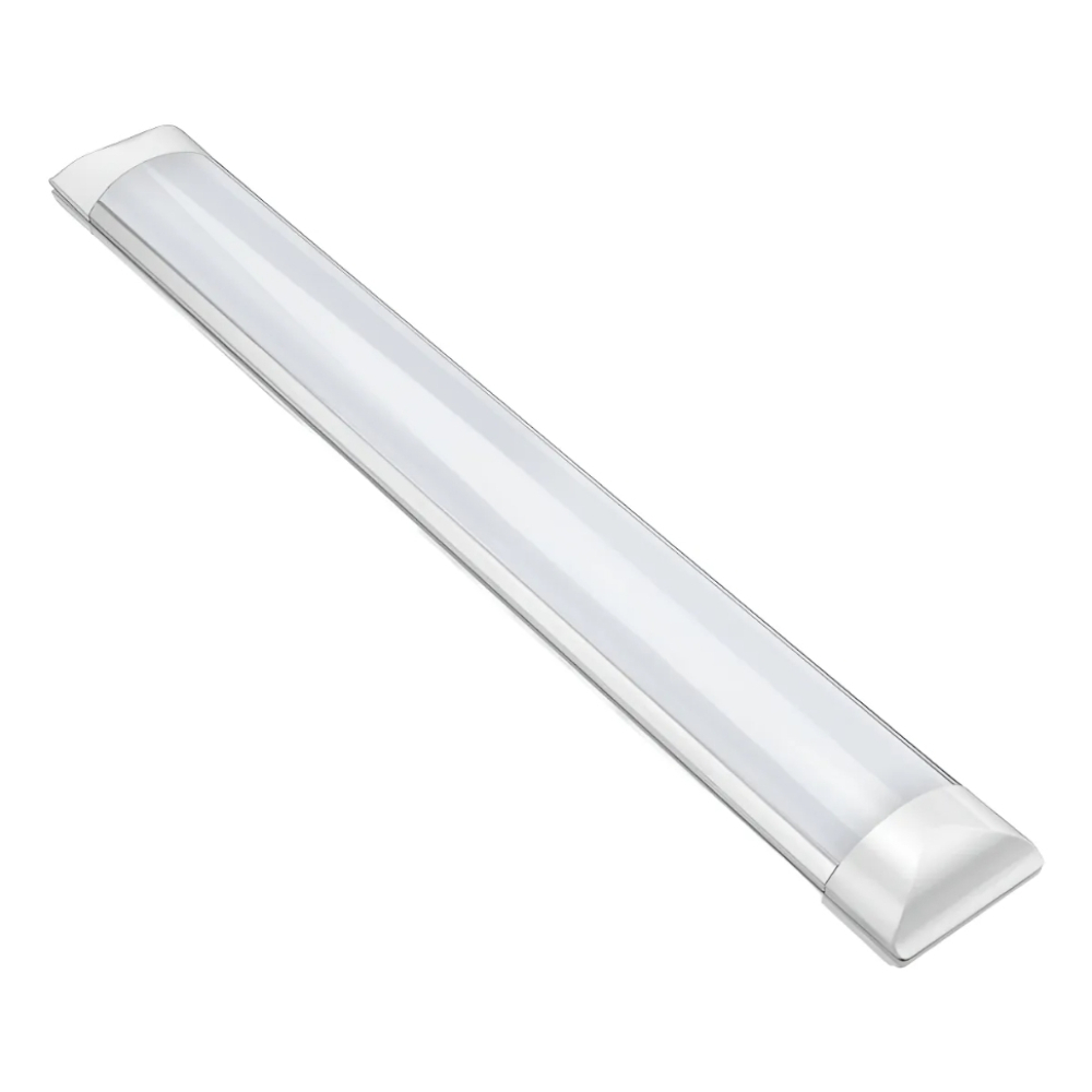 Luminária Slim Led Linear 18w Sobrepor 3000k Flat 127/220v Branco Luminária Slim Led Linear 18w Sobrepor 3000k Flat 127/220v Branco