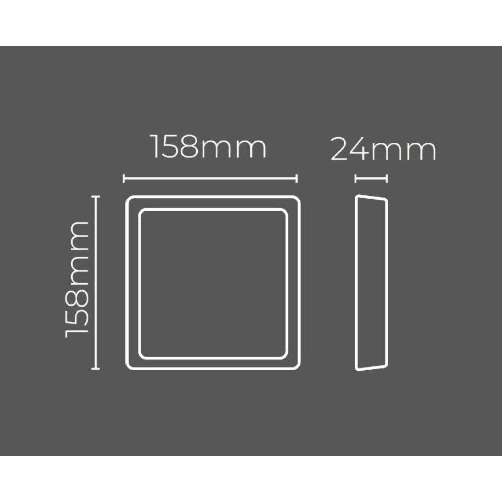 Luminária Teto Led Flat Lumanti 4000k 12w 900lm 15,8x15,8cm Luminária Teto Led Flat Lumanti 4000k 12w 900lm 15,8x15,8cm