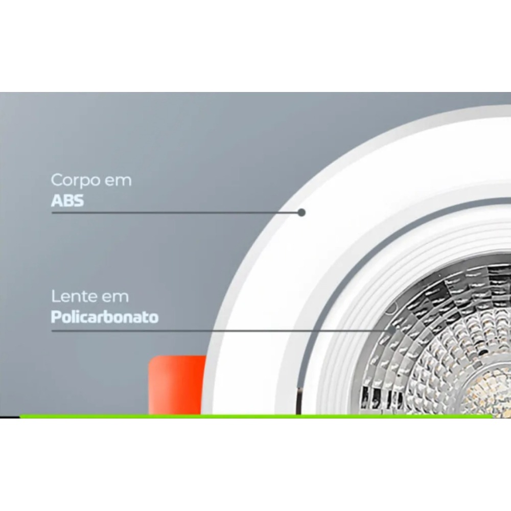 Spot Embutir Redondo Lumanti Luz Branca 6500k 5w - Branco