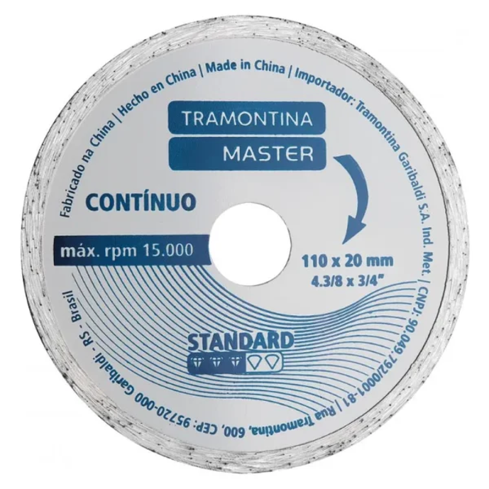 Disco Diamantado Contnuo 4.3/8 Liso Tramontina