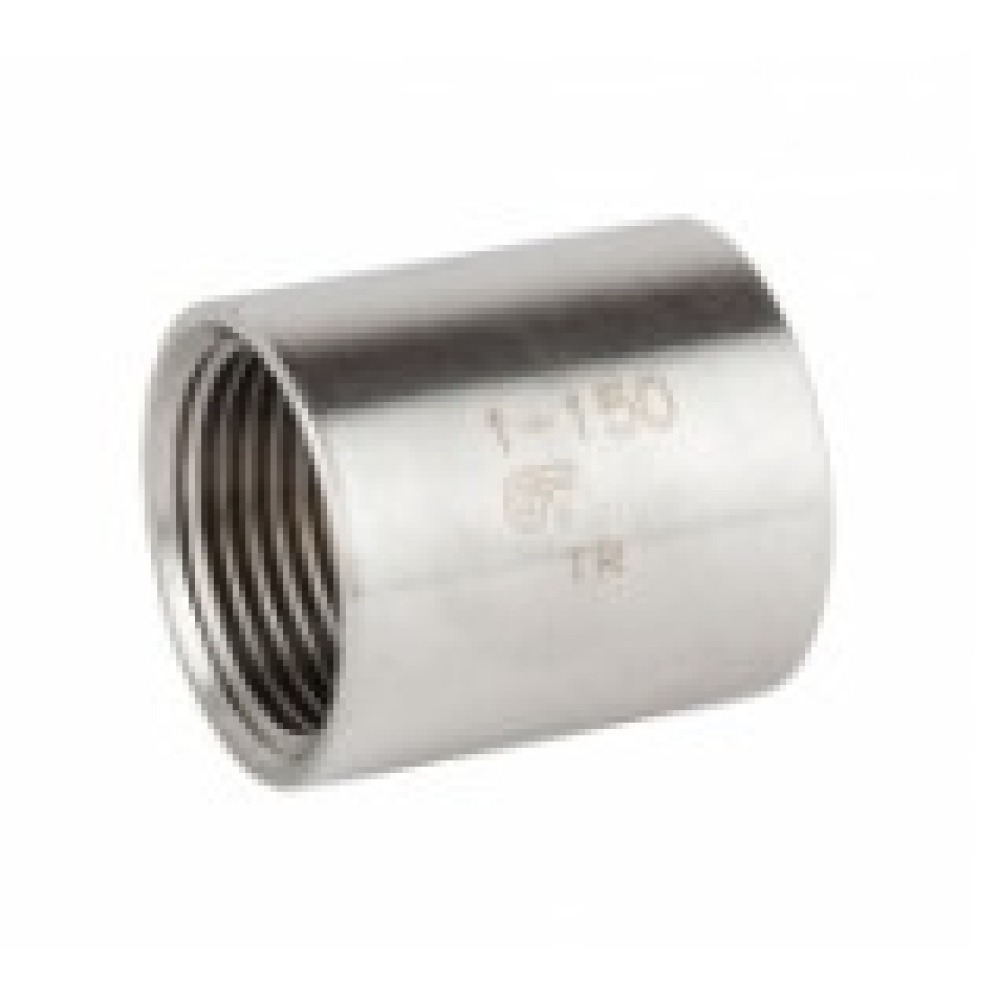 LUVA INOX 304 ROSC(BSP)150 LB - 1/2