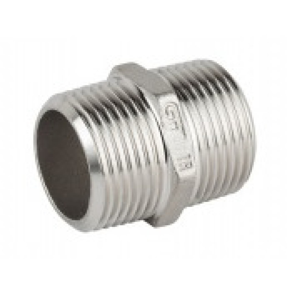 NIPLE INOX 304 ROSC(BSP)150 LB - 1/2
