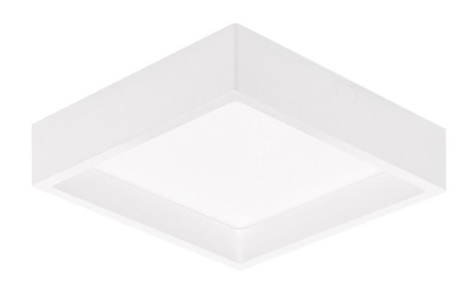 PLAFON DE SOBREPOR LED DEEP RECUADO 17W 3000K QUADRADO BRANCO POLICARBONATO BIVOLT