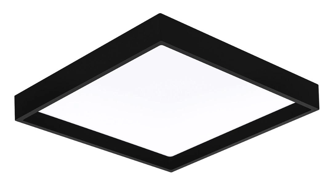 PLAFON DE SOBREPOR PRETO LED DEEP RECUADO 28W 4000K QUADRADO POLICARBONATO BIVOLT